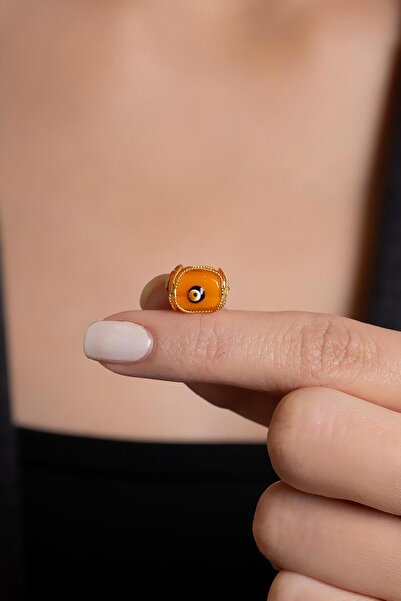 Bayar Gold Altın Turuncu Gözlü Telkari Hülyam Boncuk