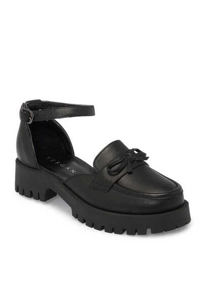 Tergan Siyah Hakiki Deri Kadın Casual Ayakkabı - K25I1AY67824-A23