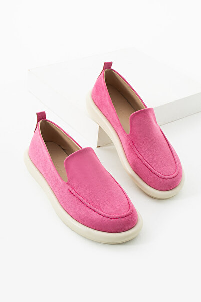 diclepolat Women's Loafer Daily Classic Shoes Casual Moccasin Fonle Fuchsia