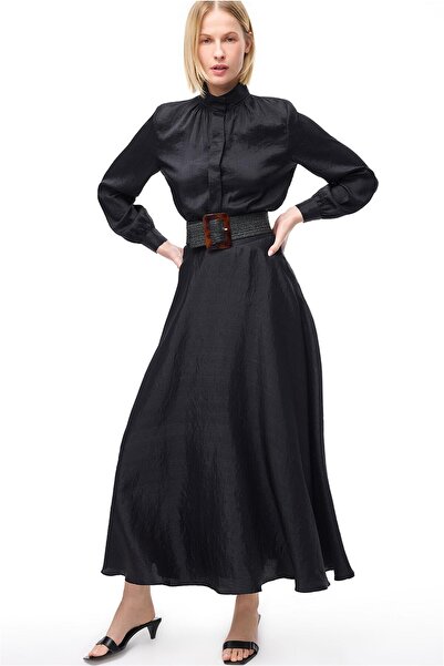 Perspective Siyah Eddys Regular Fit Bluz