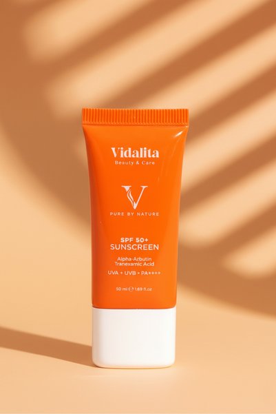 Vidalita Beauty & Care Anti-Blemish Sunscreen Spf 50+ - Alpha Arbutin & Tranexamic Acid Brightening High Sun Protection 50 ml