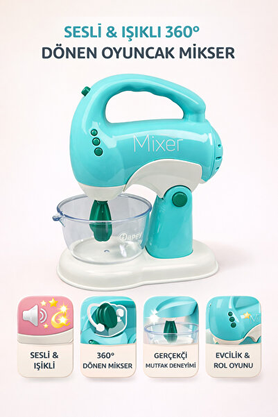360 Degree Rotating Full Function Mixer with Sound Illuminated Battery - Rotating Battery Mixer