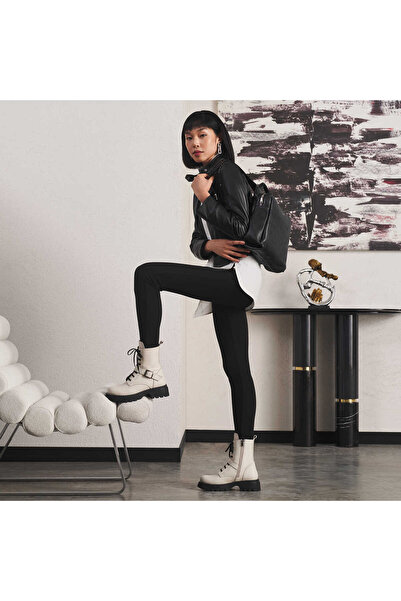 Tergan Siyah Hakiki Deri Kadın Hakiki Deri Mont - K25KDM320478-Q3H