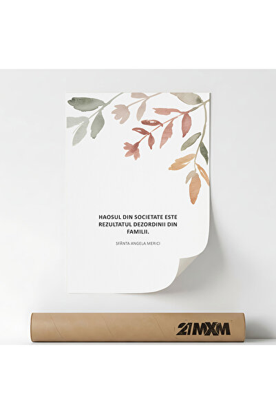 21mxm Poster Religios în Lb Română – Print Digital Neînramat pe Pânză - Haosu...