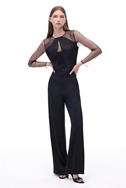 Perspective Arians Regular Fit Standard Length Plug Sleeve Crew Neck Black Ju...