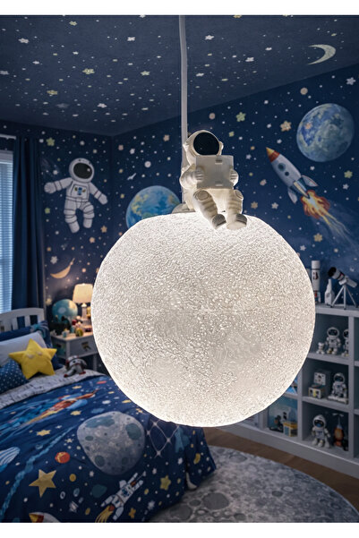 Rekatech Ay Desenli Astronot Avize | Çocuk & Genç Odası Çocuk Odası Avizesi /...