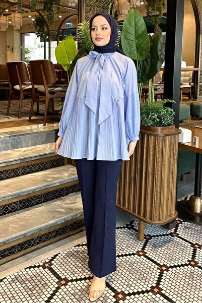 Ovn. Missy Piliseli Gömlek - Mavi