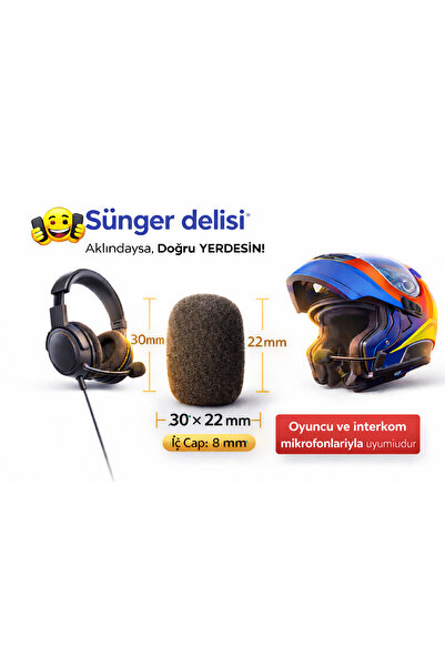 OEM 4 Pcs Gaming Microphone Sponge – Black |   Anti-Wind, Suitable for Gaming...