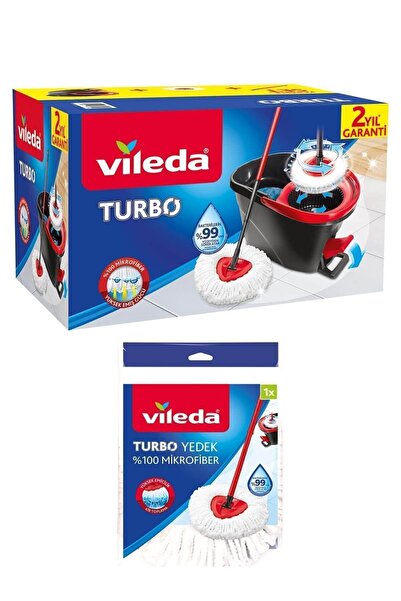 Vileda Set de curățare a pedalei Turbo - Mop de schimb inclus
