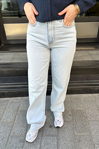 Puane بنطلون مستقيم - أزرق فاتح