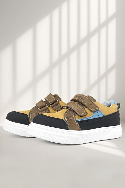 Rakerplus Παιδικά αθλητικά παπούτσια από γνήσιο δέρμα με ψηλή σόλα και Velcro...