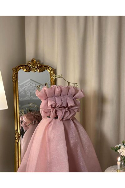 vanus fashion فستان سهره ميدي 5008