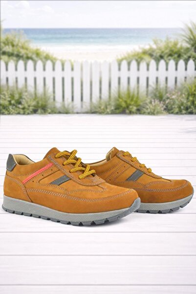 Rakerplus Справжня шкіра Жовті шнурівки Чоловічі дитячі спортивні шкільні чер...