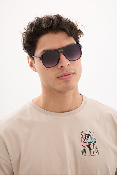 Chunky Frame نظارات شمسية أوبتيك للجنسين باللون الأسود المتدرج 2035 فاخرة وخف...