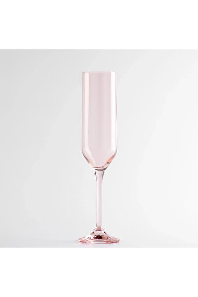 Qua Home Sunset Kristal Şampanya Kadehi Pudra 200 cc