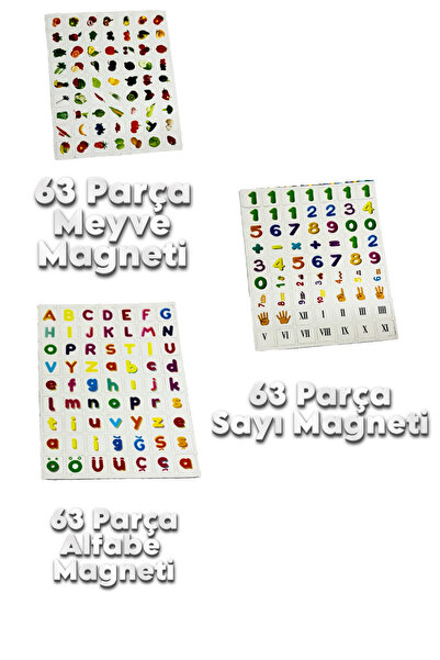 Letter Number and Fruit Vegetables Magnets 189 Pieces