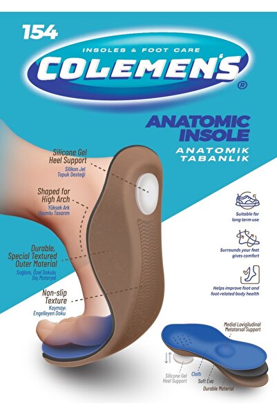 COLEMENS COMFORT SYSTEM İNSOLES & FOOTCARE Ortopedik Özel Rahat Kumaşlı Topuk...