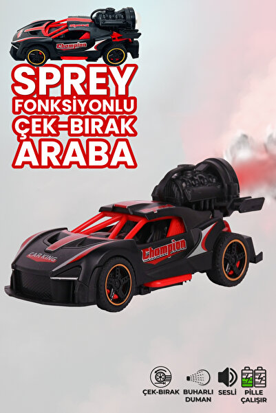 SmartFox Işıklı Sesli Sprey Fonksiyonlu Çek Bırak Buhar Atan Pilli Metal Oyun...