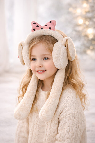 Yağmur سماعة أذن على شكل أرنب مع تاج متحرك وصوت متحرك