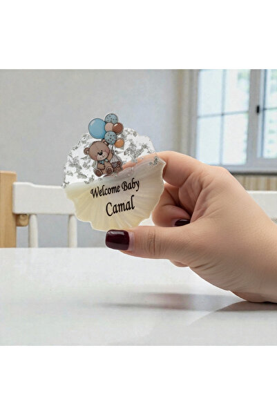 G&C tasarım Epoksi Magnet 20 adet balonlu oturan ayıcık figürlü; bebek mevlüt...