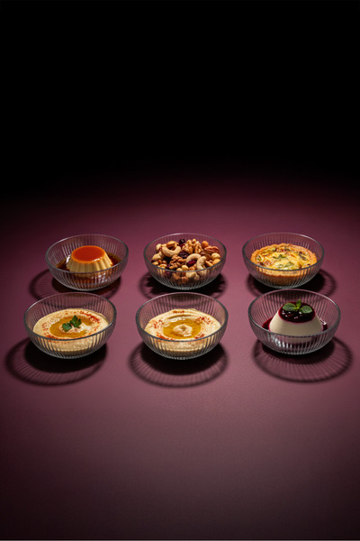 Perotti Bonito 6 Piece Glass Sauce Bowl and Breakfast Bowl Set