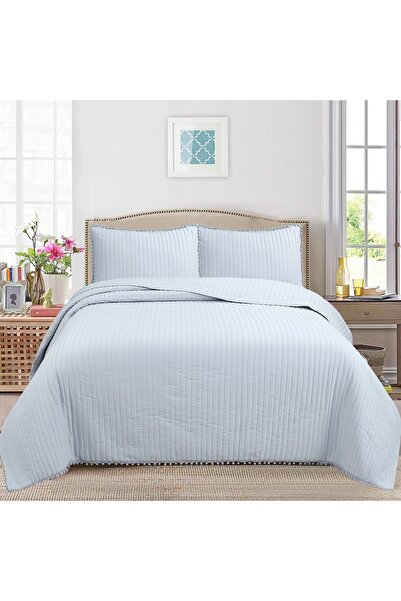 GOBLETTE HOME Melody Series Double Quilted Bedspread Set - Pompom Detail - 6 ...