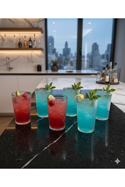 DİBA AVM 6 أكواب للمشروبات الغازية