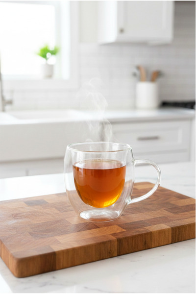 FH finehome كوب إميلي ذو جدار مزدوج بمقبض 250 مل