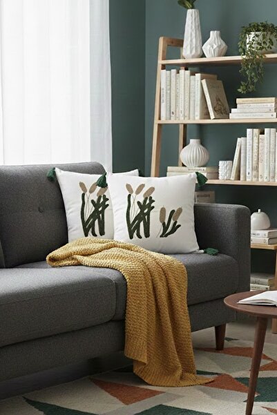 SİMEREV HALI HOME CONSEPT غطاء وسادة منسوج بنمط عصري مكون من قطعتين مصنوع من ...