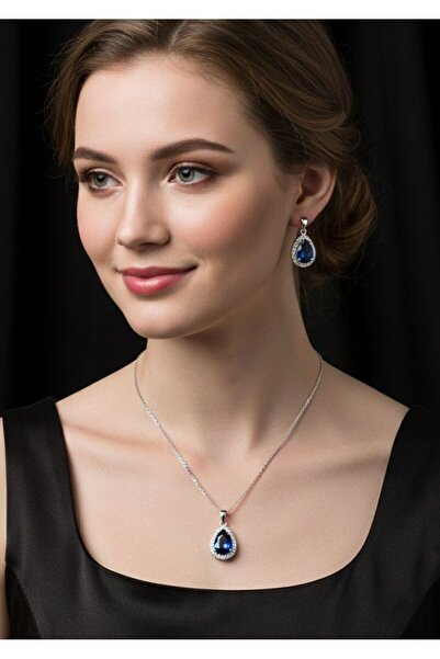 REBRAND Silver Accessory Set, Necklace and Earrings