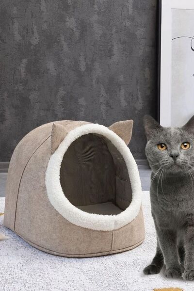 ALAS Keçe Kedi Ve Köpek Evi Yatağı