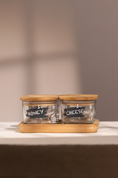 Rakle Siena Bambu Kare Tablalı 4'lü Kahvaltı Seti 220 cc