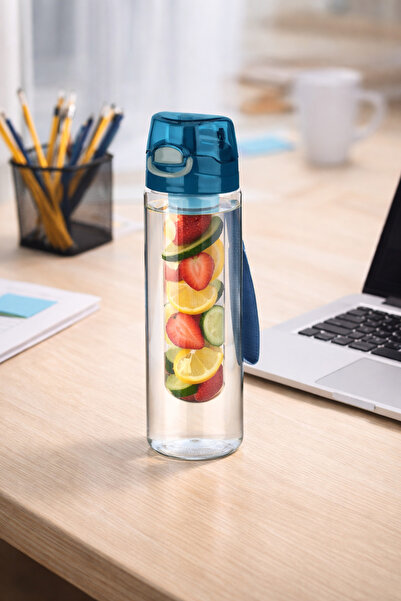 KAFF Blue Unbreakable, Leak-Proof, Transparent Polycarbonate Detox 700 ml Wat...