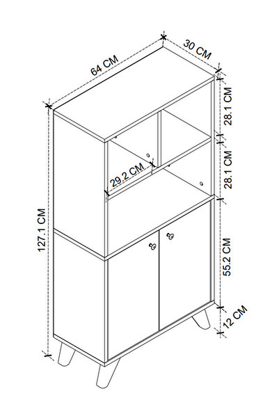 mepadesign Dulap Symrna cu 5 rafturi