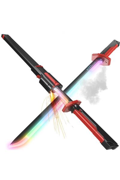 Online Spark Knife Kıvılcım Duman Çıkaran Metal Çarpışma Sesli Işıklı 80 Cm I...