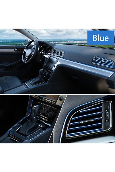 Avex Bandă decorativă interioară cromată TUNING, 5m, ALBASTRU