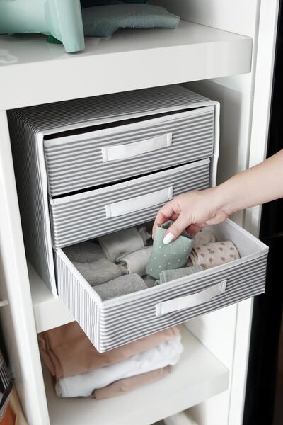 ALAS 3 Compartment Drawer New Season Nano Technology Fabric - Fabric - Gray