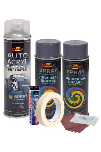 Avex Kit complet reparatie si vopsire jante culoare Gri Inchis, V2