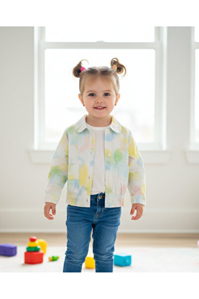nk kids Beli Lastikli Batik Desen Ceket