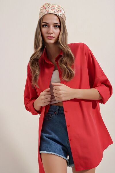 Hiccup Bdart Relaxed Fit Button down Long Sleeve Shirt