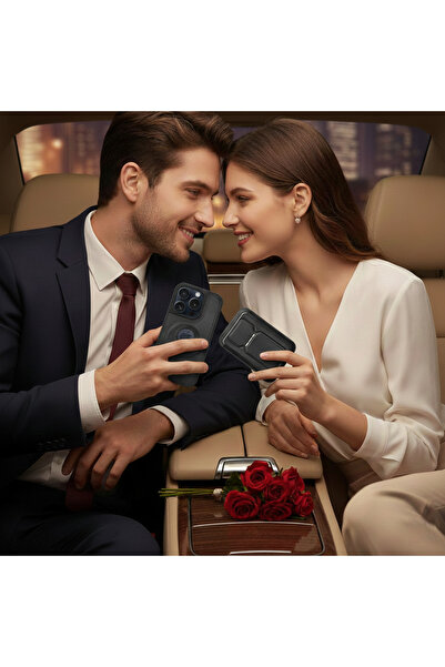 ERMER IPHONE 13 PROMAX İÇİN MAGSAFE CÜZDANLI MIKNATISLI LÜKS DERİ KILIF