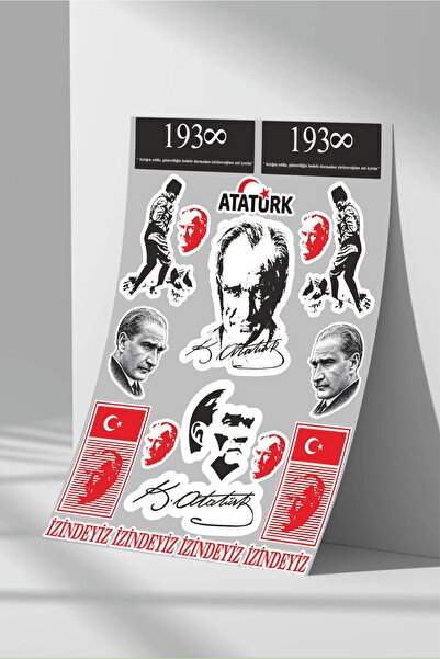 Sticker Market Set de autocolante Mustafa Kemal Ataturk Set de etichete autoc...