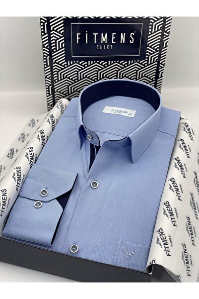 Fitmens قميص رجالي كلاسيكي بأكمام طويلة من فيلافيل بيتيرايلي سويفت مع علبة هد...