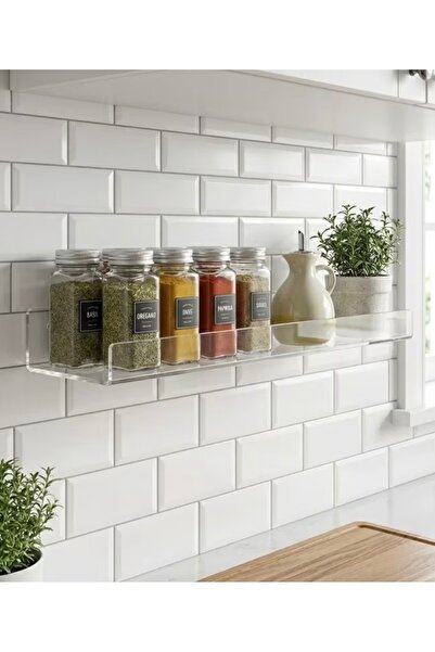 ipeksi pleksi 50x10 Cm Mutfak Banyo Dekoratif Raf