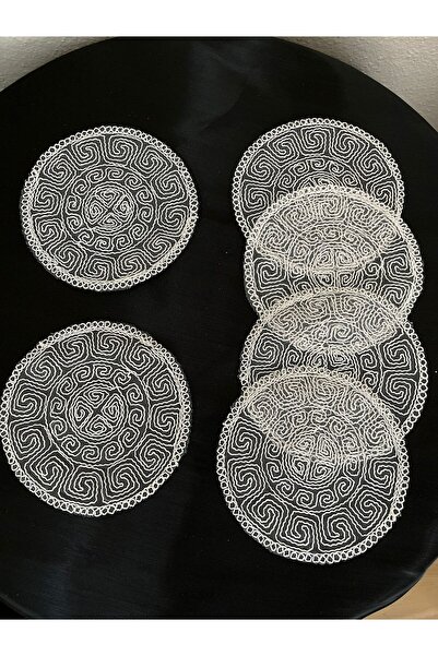 BRL ÇEYİZ HOME Σετ 6 τεμαχίων καφέ χρώματος κομψών υφασμάτινων χαρτοπετσετών ...