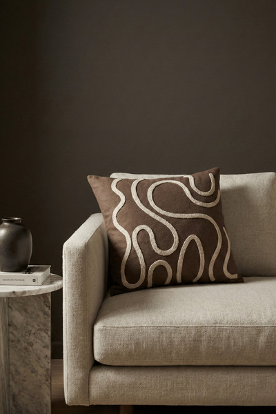 Destiva Home Buldan Handwork Line Detailed Punch Embroidered Olefin Fabric Th...