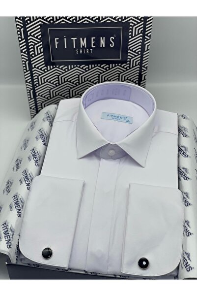 Fitmens Ανδρικό πουκάμισο γαμπρού με κρυφά κουμπιά, μακρυμάνικο, στενή εφαρμο...