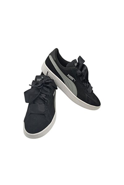 Puma Women's sneakers 36, suede and imitation leather, black