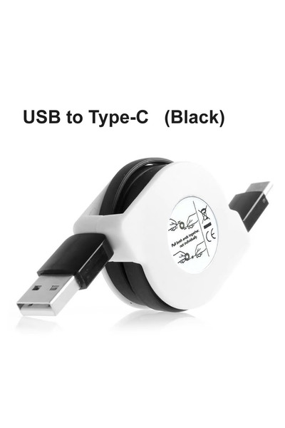 Choice كابل شحن ومزامنة بيانات محمول بطول 1.8 متر من USB إلى Type-C (أسود) له...