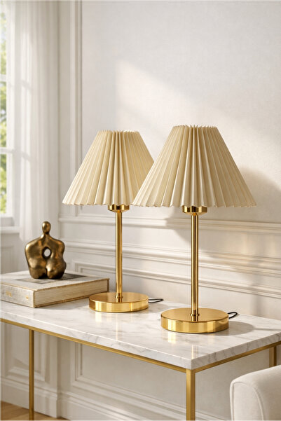 HOMİNG 2'li Gold Umbrella Abajur 242356